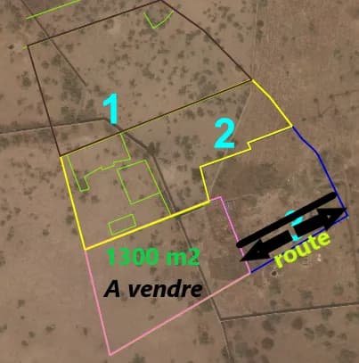 A Vendre terrain de 1300 m2 à Saly, clôturé,1400m de la plage